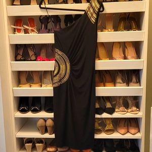 Cache one shoulder evening cocktail dress size medium